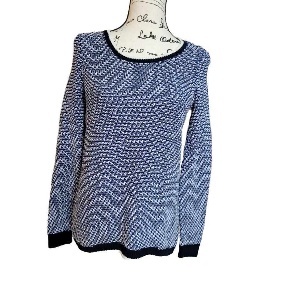 Talbots Marled Crew Neck 100% Cotton Sweater - Size Small Petite